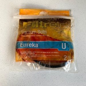 Qty (2) 3M Filtrete [67312A Eureka Type U] Replacement Vacuum Belts